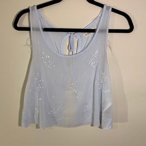 Abercrombie & Fitch Blue Sheer Top - Sz S